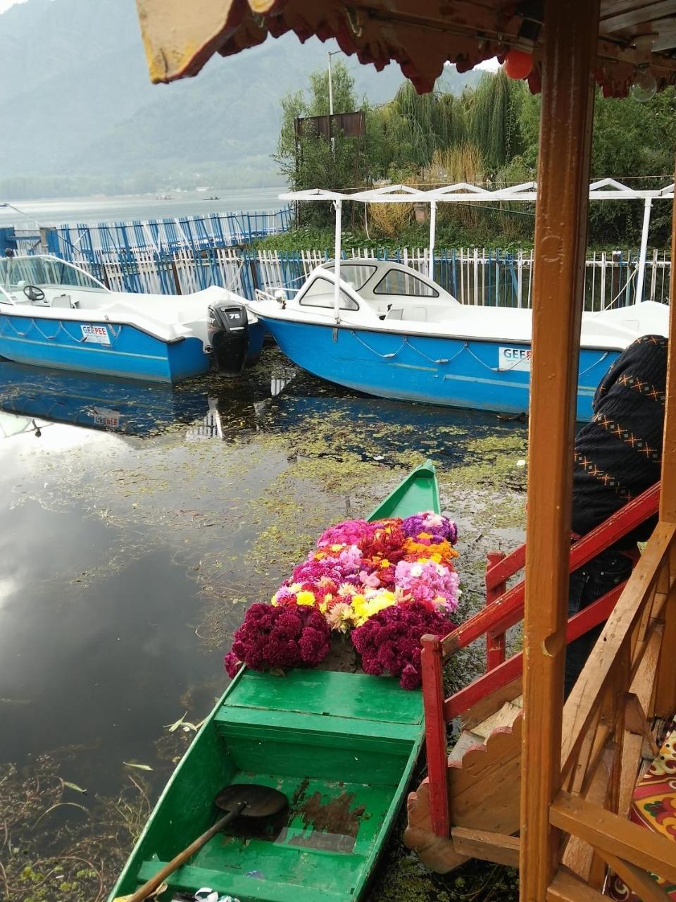 Houseboat Young Snow View Front Line Dal Lake Srinagar  Ngoại thất bức ảnh